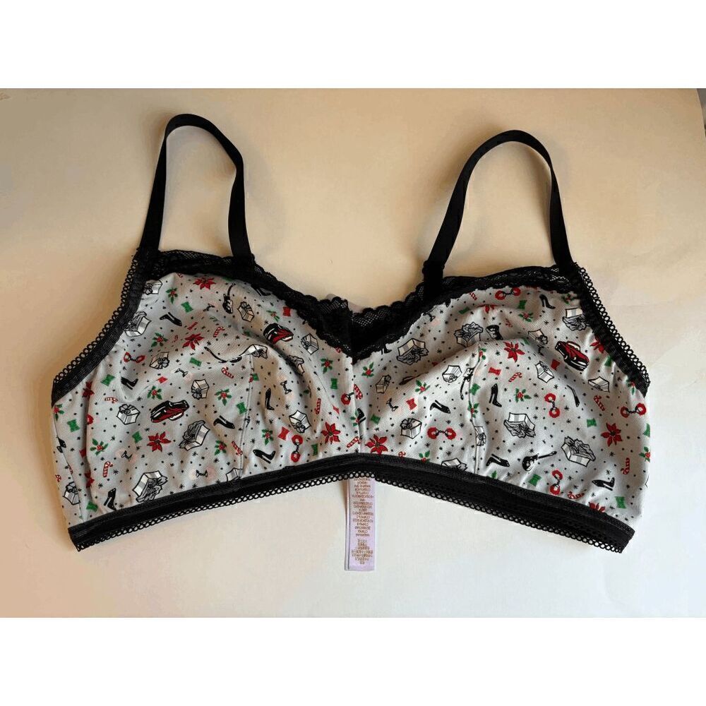Savage X Fenty Cotton Essentials Lace Trim Bralette Size 3X